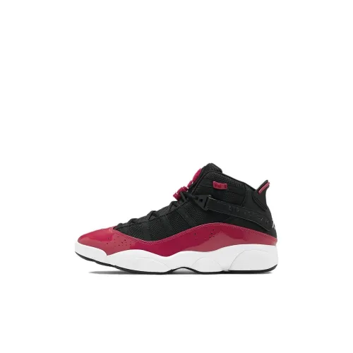 Jordan Air Jordan 6 Кольца Противоскользящие Анти-KICK Амортизация Высокие Баскетбольные кроссовки для детей