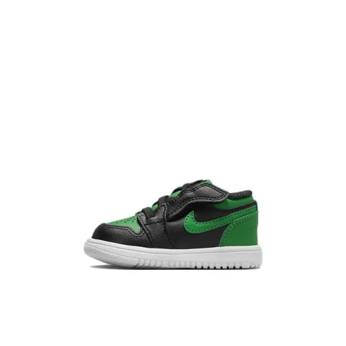 Jordan Air Jordan 1 Low Alt TD Противоскользящий Anti KICK Низкий Топ Винтажные баскетбольные кроссовки Зеленый Черный Для малышей и детей