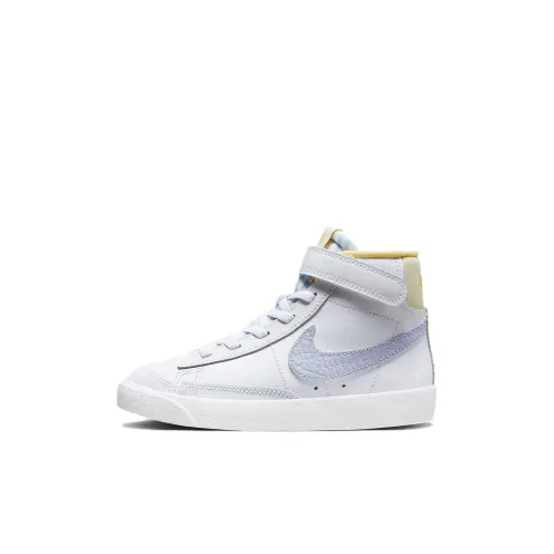 Nike Blazer Амортизация Износостойкий MID Топ Скейтборд Кроссовки Белый Детский