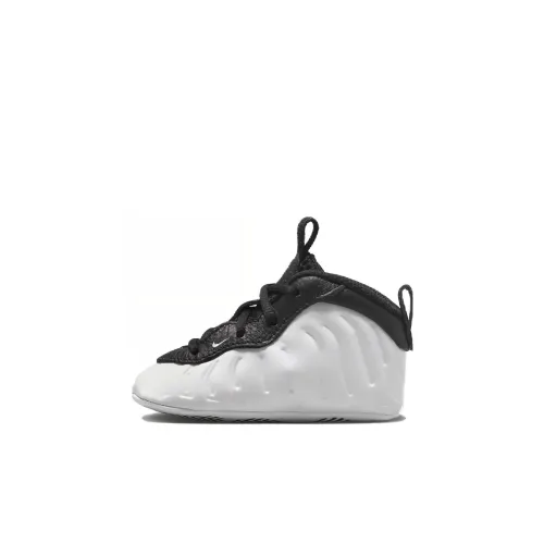 nike Posite one Slip Resistant Abrasion Resistant MID Топ Детские Баскетбольные кроссовки Черный белый Для малышей и детей дошкольного возраста