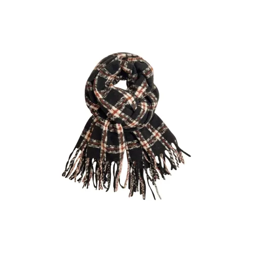 PEAK Fashion Collection Вязаные шарфы Унисекс Экрю Черный