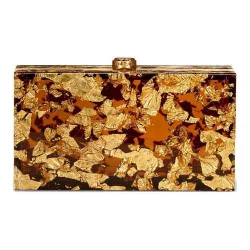 CULT GAIA Акриловый клатч женский золотой