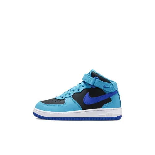 Nike Air Force 1 Slip Resistant Shock Absorbers MID Топ Скейтборд Кроссовки Синий Черный Дети Возраст 3-7 Лет