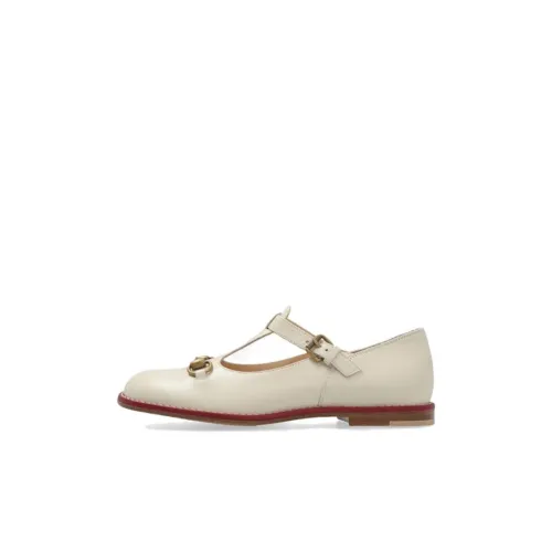 GUCCI Пряжка Horsebit Низкий Топ Детская Кожа Обувь Дети Возраст 3-7 Лет