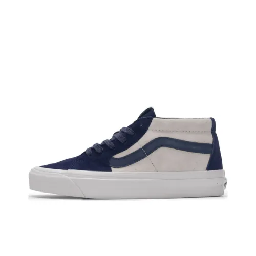 Vans SK8 MID Low Топ Скейтборд Кроссовки Унисекс Белый Синий