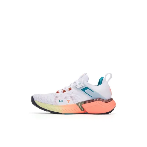 Under Armour Project Rock 5 Детские беговые кроссовки Низкий Топ Белый Kids