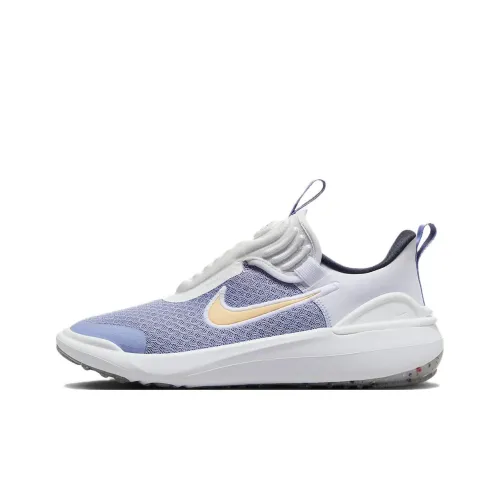 Nike E Series 1,0 GS противоскользящие амортизаторы низкие топ детские беговые кроссовки фиолетово-белые подростки