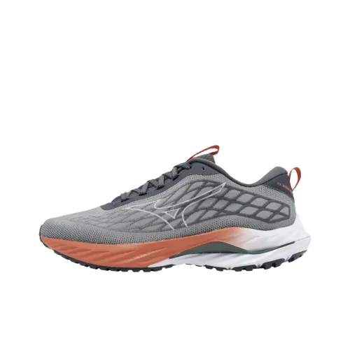 Mizuno Амортизация Износостойкие Низкие Кроссовки для Бега Мужские Серый Оранжевый