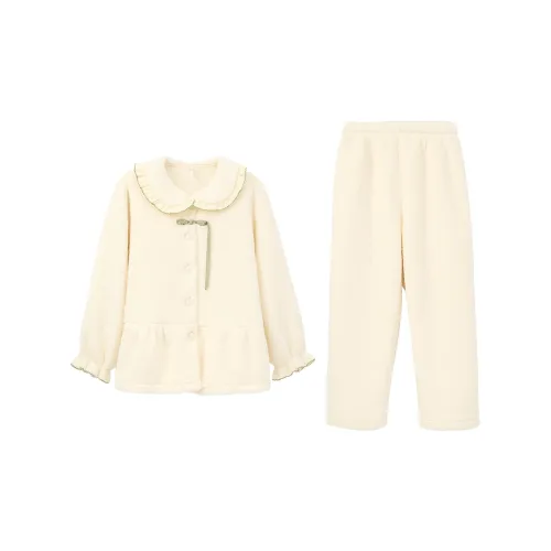 Aannsfam Pajama Комплект Женский Лунный Желтый