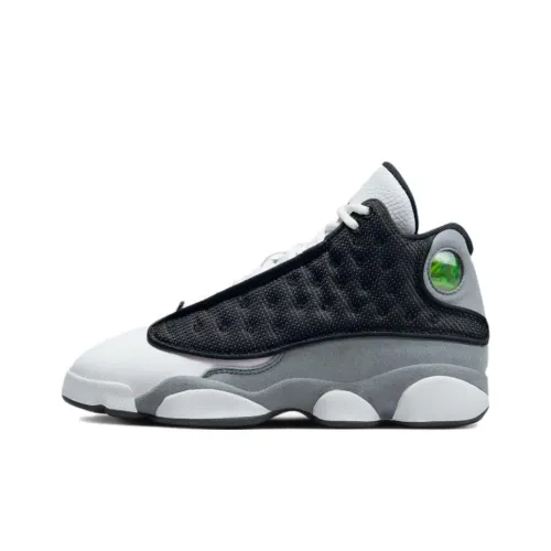 Jordan Air Jordan 13 Retro 'Черный Кремний' Высокий Топ Винтажные Баскетбольные Кроссовки Черный Белый Подростки