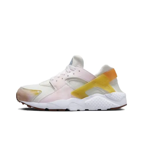 Nike Air Huarache Run GS Устойчивый к истиранию Легкий Амортизация Поддержка Низкий Топ Детская Беговая Обувь Розовый Белый