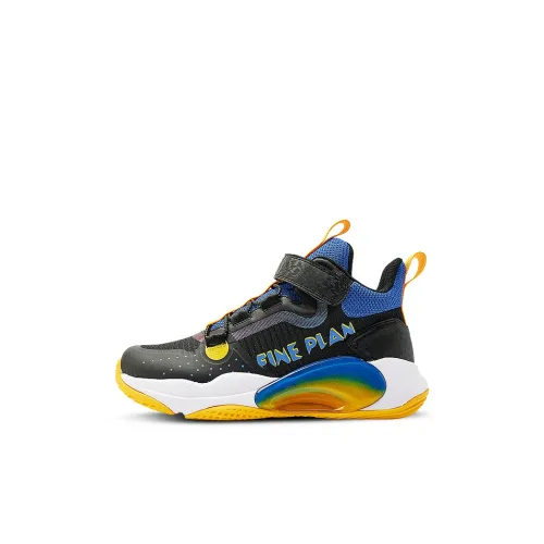 LIANGXIAOJI Высокий топ детские баскетбольные кроссовки черный синий желтый для малышей