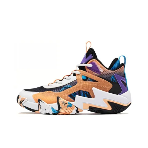 QIAODAN Slip-resistant Амортизация Устойчивость к износу MID Топ Баскетбольные кроссовки