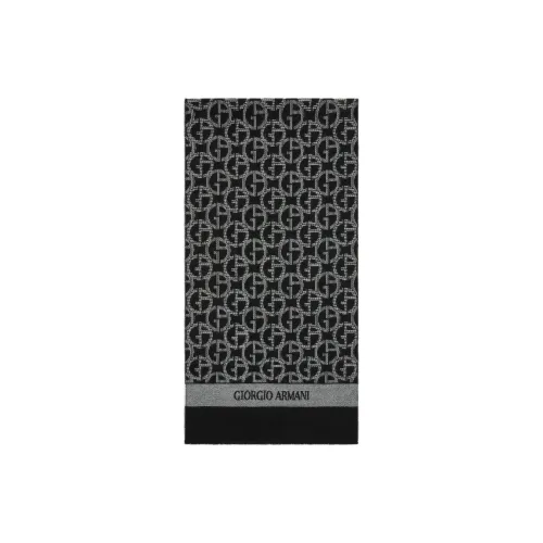 GIORGIO ARMANI Шарфы из овечьей шерсти вязаные Мужской Черный