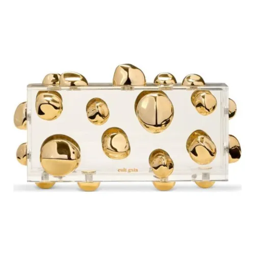 CULT GAIA Акриловый клатч женский золотой
