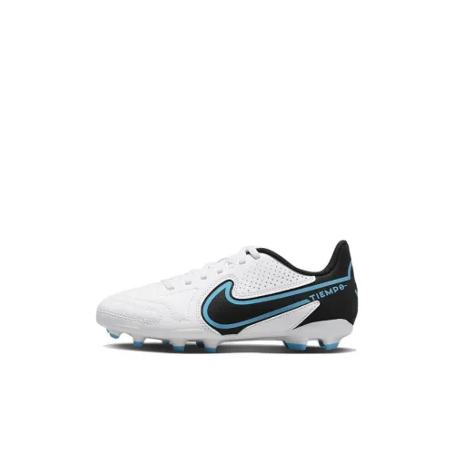 Nike Tiempo Legend 9 Slip-Resistant Низкие Футбольные Бутсы Белые Детские