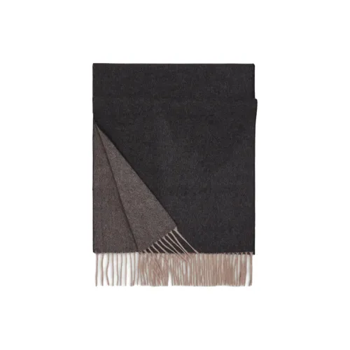 GIORGIO ARMANI Кашемировые вязаные шарфы Мужской Темно-серый