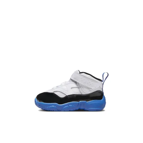 Jordan Jumpman Два Trey TD противоскользящая анти-KICK MID верх обувь для младенцев и малышей черный белый и синий Infant And Toddler