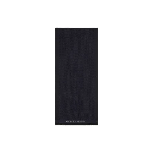 GIORGIO ARMANI Шарфы из овечьей шерсти вязаные Мужской Ночной синий