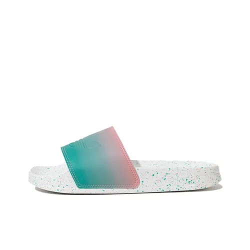 Подростки adidas originals Adilette LITE Противоскользящие Устойчивые к истиранию Детские уличные тапочки Белый Синий Розовый