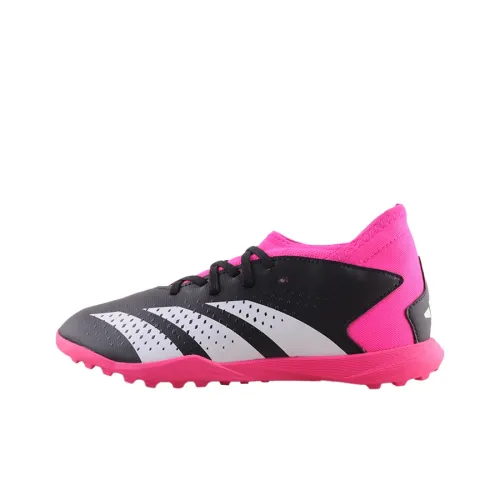 Adidas PREDATOR ACCURACY.3 Противоскользящий Устойчивый к истиранию MID Топ Детские футбольные бутсы Черный Розовый Белый Подростки