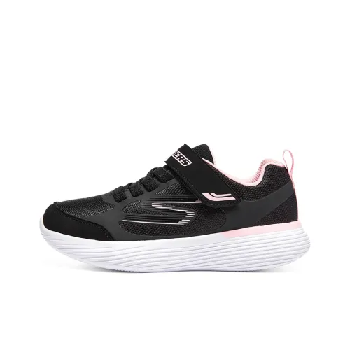 Skechers Kids Go Run 400 V2 Slip-resistant Abrasion-resistant Low Top Kids Lifestyle Shoes Black Pink
