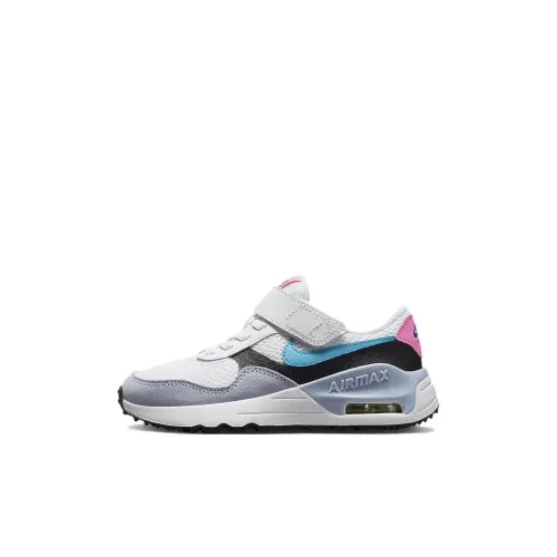 Nike Air Max SYSTM BP Low Топ Спортивная повседневная обувь Белый серый синий Для детей от 3 до 7 лет
