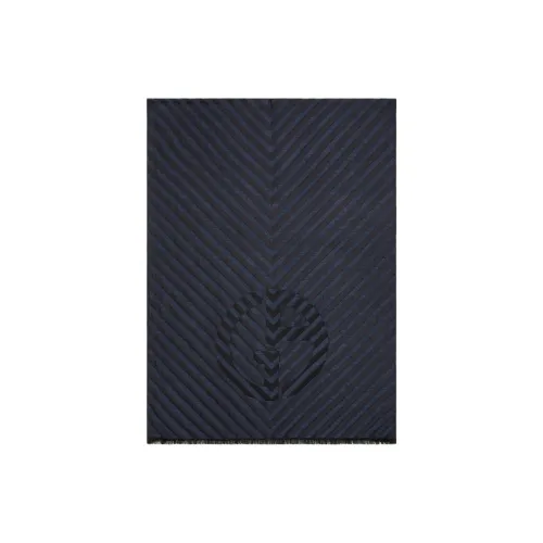 GIORGIO ARMANI Шарфы из шелка тутового дерева вязаные мужские синие