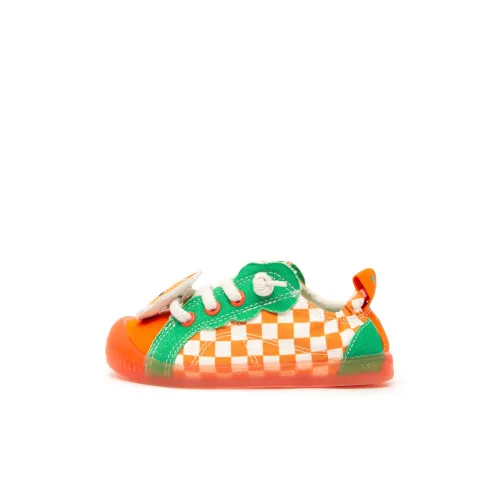 KIDSING Анти-KICK и Устойчивый к Износу Низкий Топ Детская Обувь Апельсин Kids