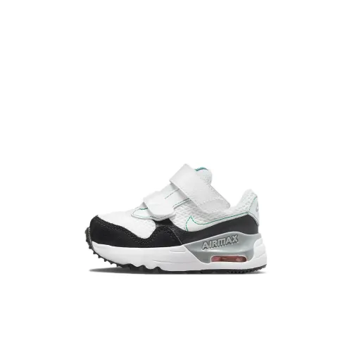 Nike Air Max SYSTM Low Топ Обувь для малышей Белый черный зеленый Infant And Toddler