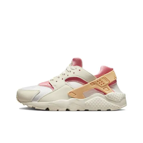 Nike Air Huarache Run GS Противоскользящие амортизаторы Низкий топ Детские беговые кроссовки Белый Розовый Подростки