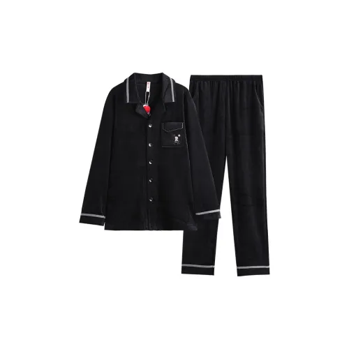 FENTENG FJ25930697 Черный Мужской Пижамный Комплект