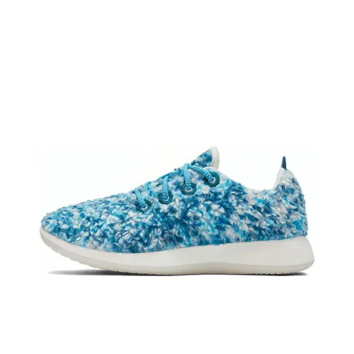 Allbirds SmAllbirds Wool Runner Fluff Slip-resistant Kids Lifestyle Shoes Blue Tie Dye Teenagers