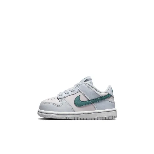 Nike Dunk 'Минеральный Бирюзовый' TD Low Топ Кроссовки для скейтбординга Синий, Зеленый, Розовый Для малышей и детей дошкольного возраста