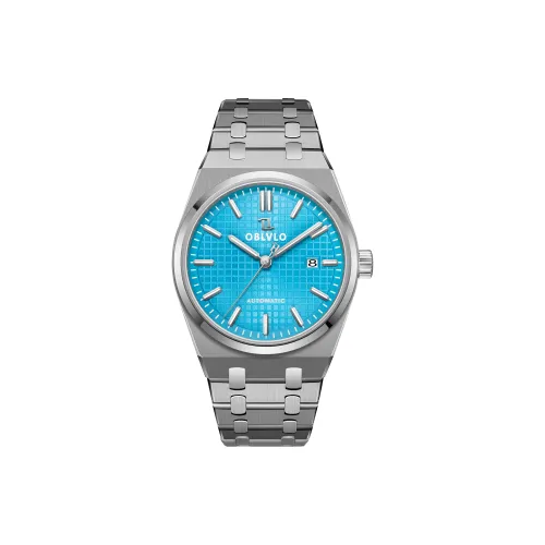 OBLVLO Механические часы Мужские часы Белый циферблат