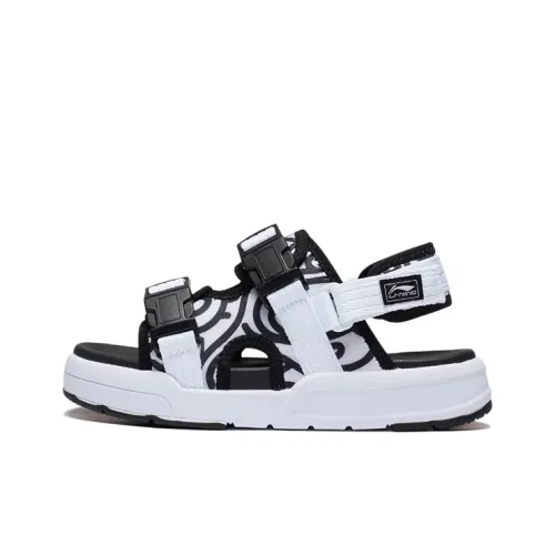 LINING YOUNG Sports Life Collection Детские Сандалии Белые Черные Подростки