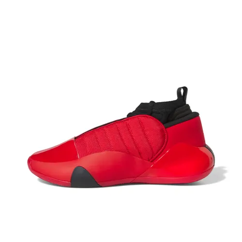 Adidas Harden Vol.7 Харден Vol. 7 Устойчивый к истиранию MID Топ Детские Баскетбольные кроссовки Красный Черный