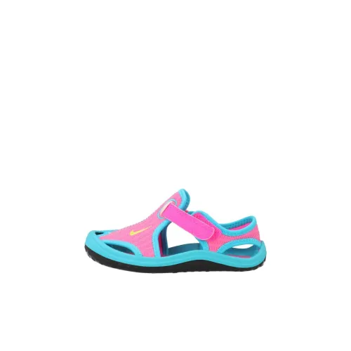 Nike Sunray Protect TD Спортивные сандалии для малышей и детей младшего возраста синие и розовые