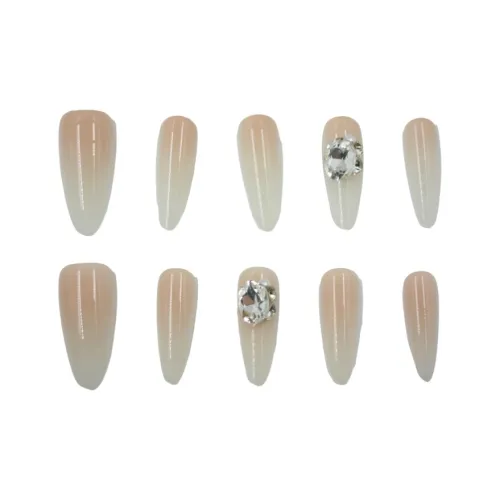 MAXFINE Icy Clear Nude False Nail Long 28mm MAXFINE Ледяной Прозрачный Телесный Фальшивая Погоня Длинный 28 мм