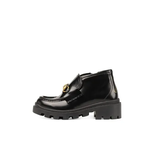 GUCCI Пряжка Horsebit Детские кожаные сапоги Kids