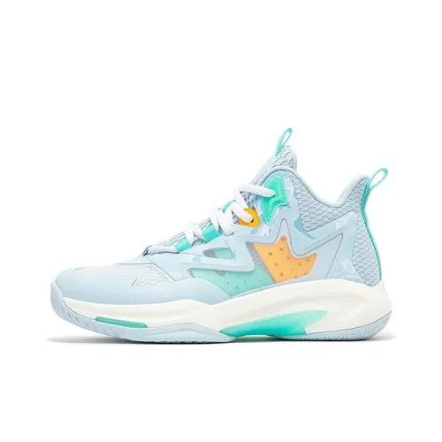 XTEP Покрытие Амортизация MID Топ Баскетбольные кроссовки Рябь Синий Подростки