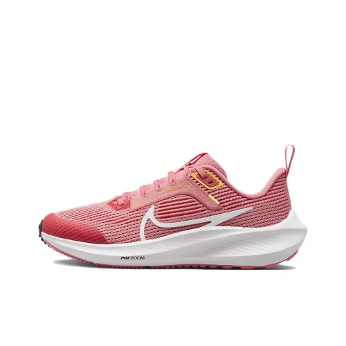 Nike Air Zoom Pegasus 40 Дышащий Амортизация Низкий Топ Детские Беговые Кроссовки Розовый Подростки