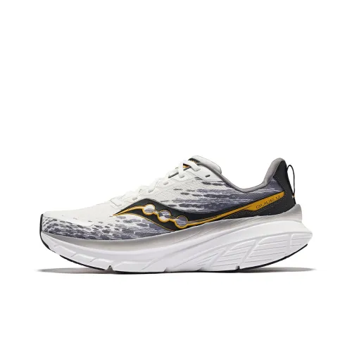 Saucony GUIDE 17 Low Топ Марафон Тренировки Бег на длинные дистанции Обувь Унисекс Белый Серый Черный