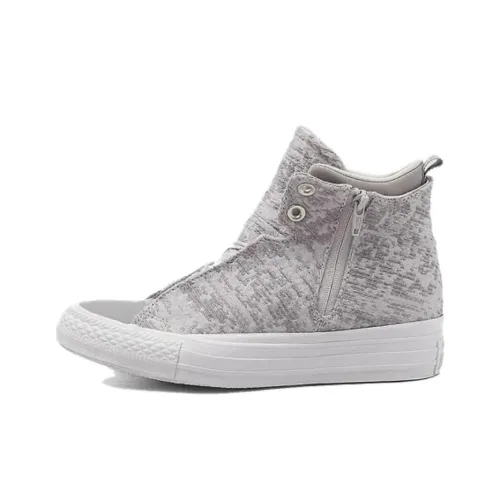 Конверс Чак Тейлор Ол Стар Мид Селене Зимний Нит Мышка Хай Топ Кеды Женские Серый Белый