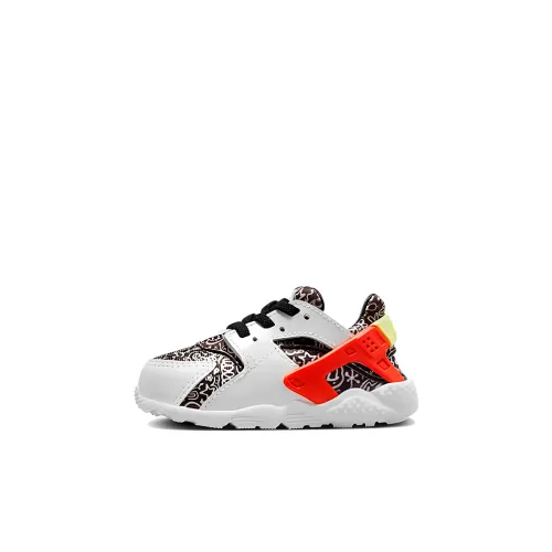 Nike Huarache Run SE TD Амортизация Износостойкий Низкий Топ Обувь для малышей Белый черный красный Infant And Toddler