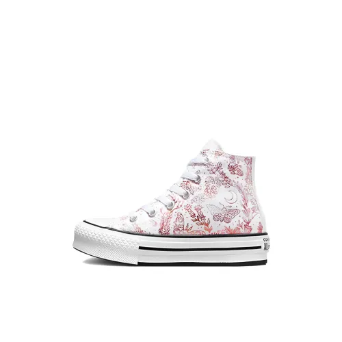Converse Chuck Taylor All Star ЭВА Lift Платформа High MID Топ Kids Кеды Красно-белый Детский