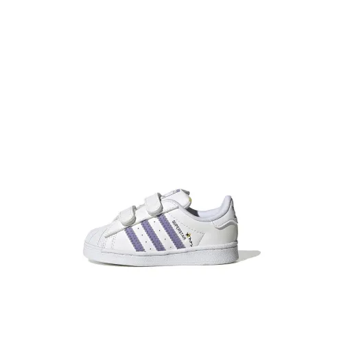 Adidas Originals Slip Resistant Abrasion Resistant Низкие Кроссовки для скейтбординга Белый Фиолетовый Детский и для малышей