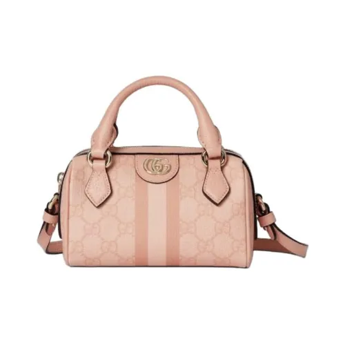 GUCCI Canvas Сумка Сумка через плечо Сумка Extra Mini Унисекс Серый Розовый