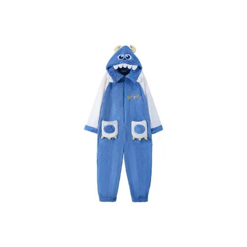 Qiao Ni Tong Домашние комбинезоны женские синий