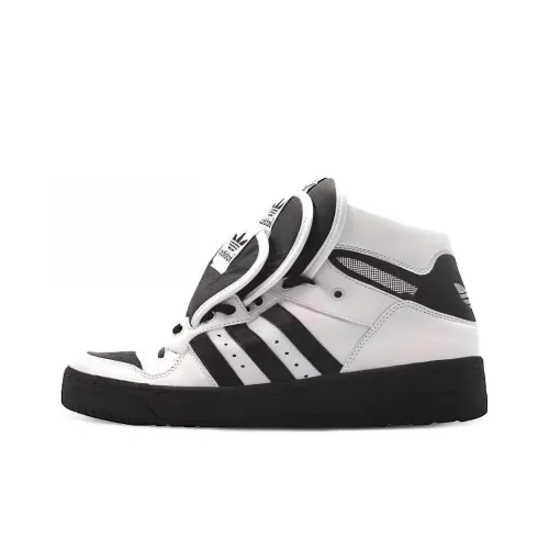 Adidas Originals Metro Attitude Амортизация Износостойкий Высокий Топ Винтажные Баскетбольные Кроссовки Унисекс Черный Белый